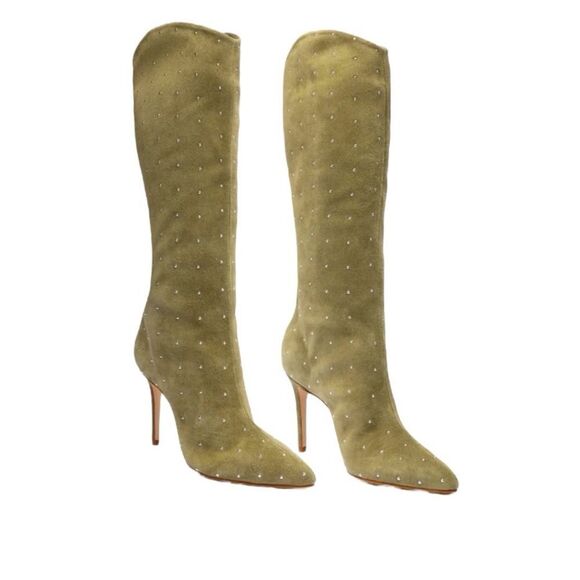 Schutz maryana studded Olive Green Over-the-Knee Boots